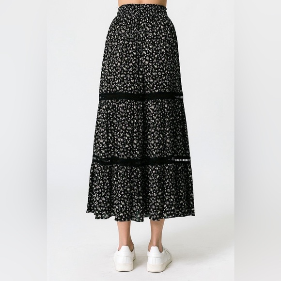 Beautiful flower gauze tiered skirt - Picture 4 of 4